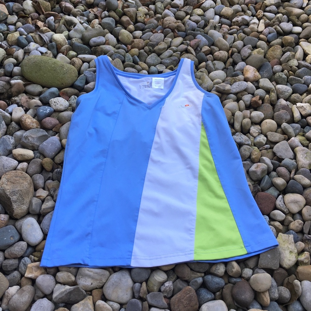 Ellesse Athletic Tank Top Blue Green Medium